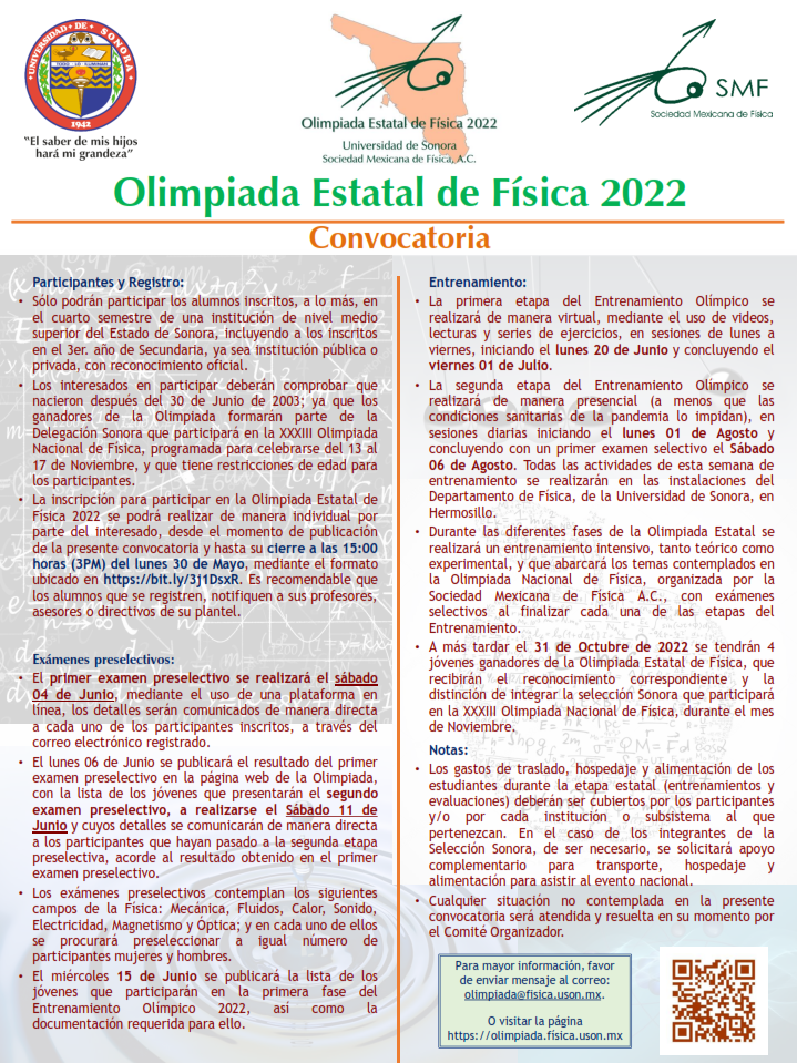 Olimpiada Estatal de Física 2022